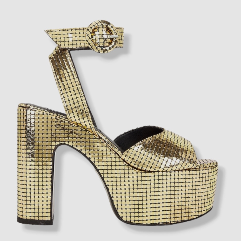 Simon Miller Rink Metallic Tile Platform Sandals - Picture 3 of 8